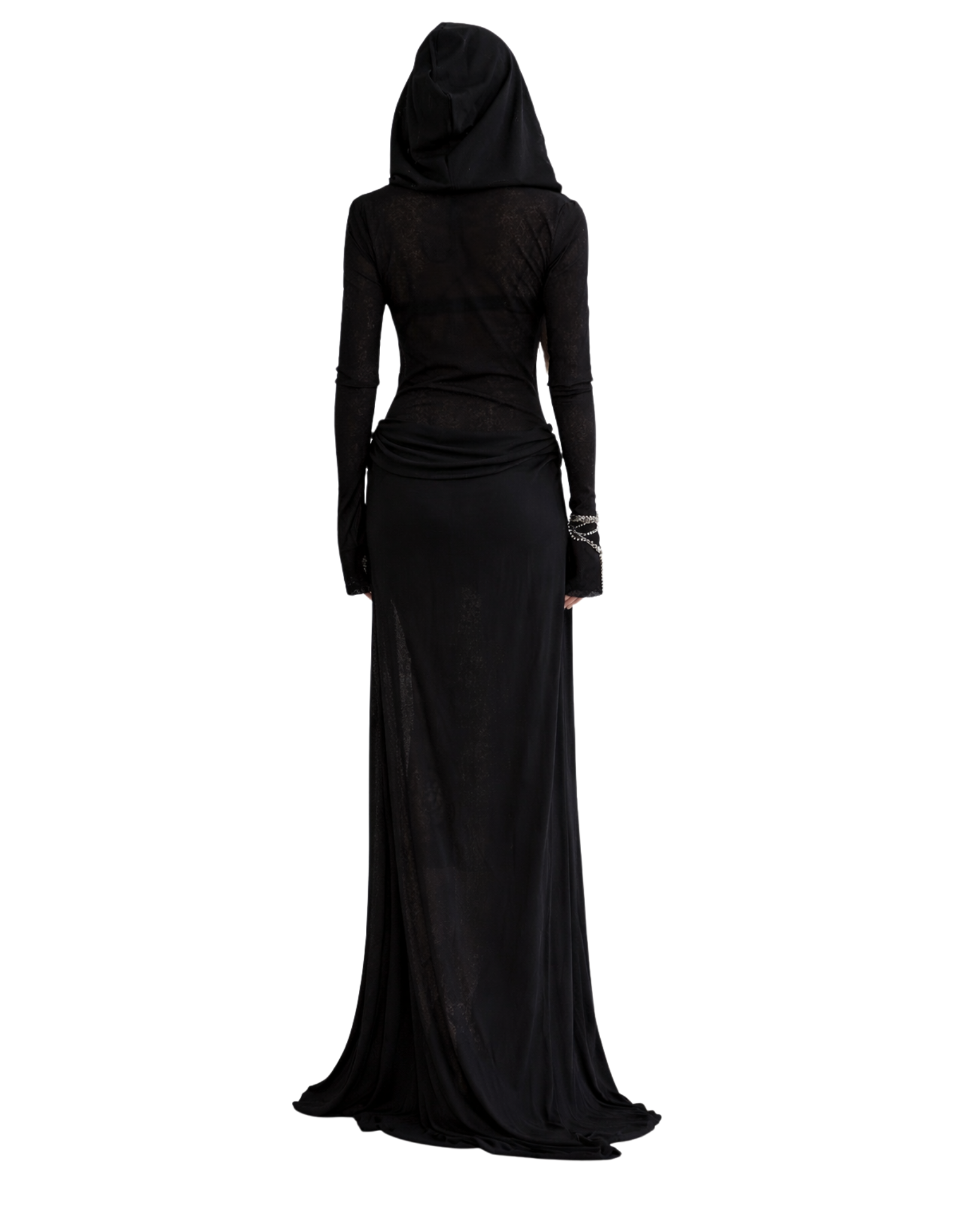 long hooded dress SHADOW Hooded Maxi Dres