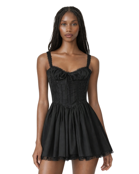 lace black corset dress Zapaka Women Black Corset Lace Tight Short Homecoming Dress Sweetheart Lace-Up Cocktail Dress, Black / US14 main image 0