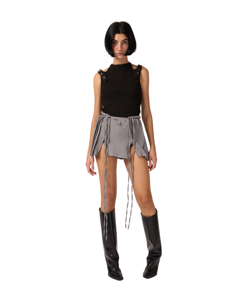 C63 Pleated Mini Skirt, Grey – The Bunnies Store
