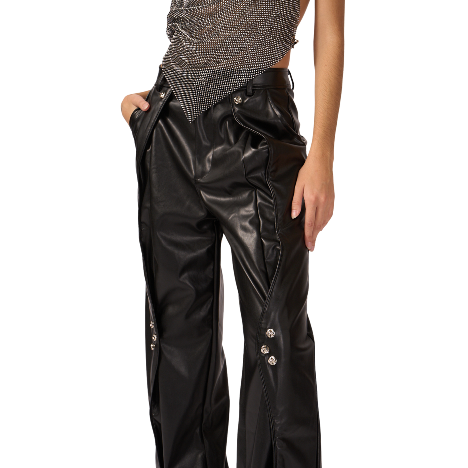 Leather discount pants store