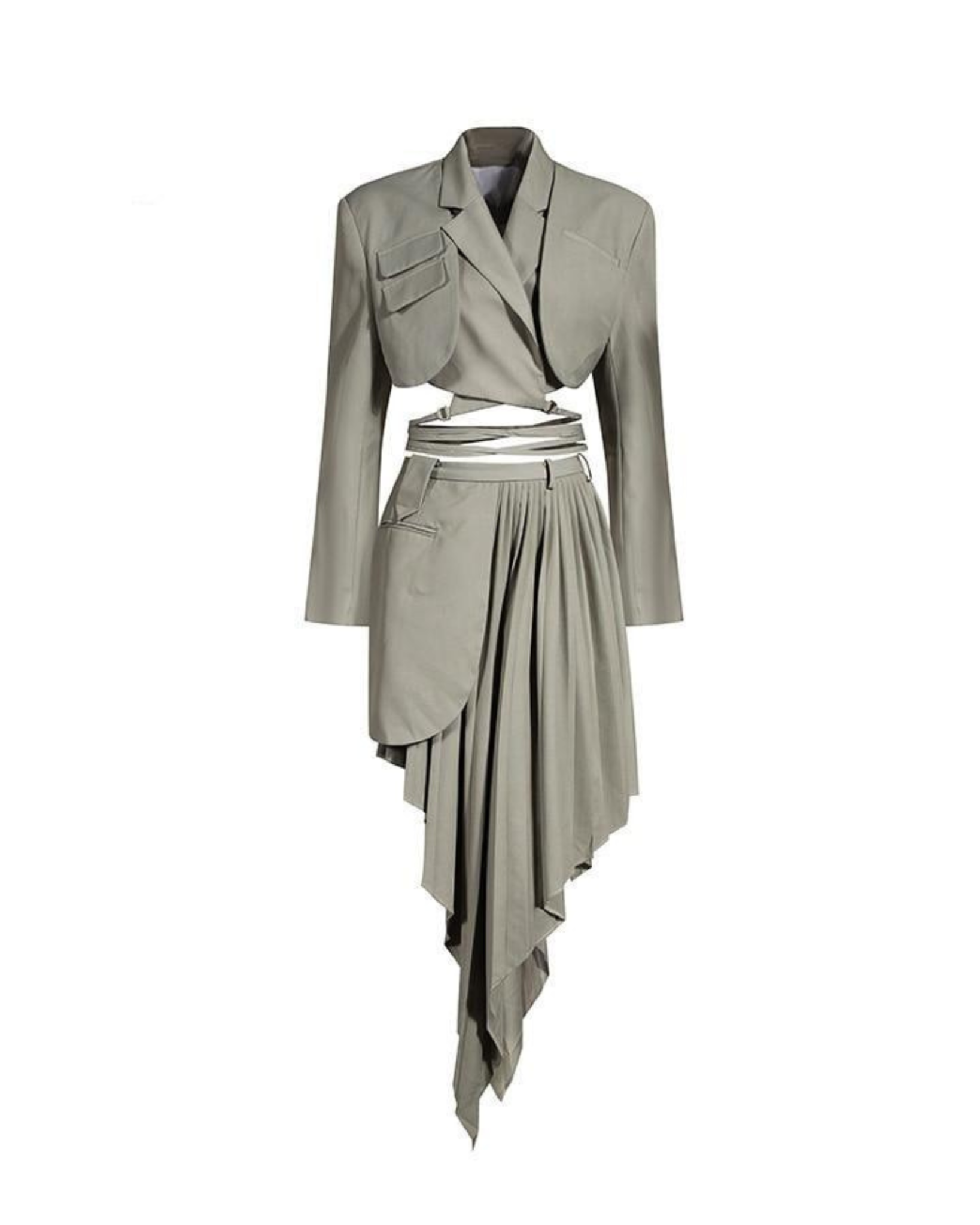 asymmetrical skirts and dresses Asymmetric Striped High-Low Maxi Skirt
